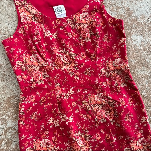 Vtg Laura Ashley Mini Dress Sz 8 Pink Floral sleeveless 90s Cottagecore Bodycon - Picture 3 of 14